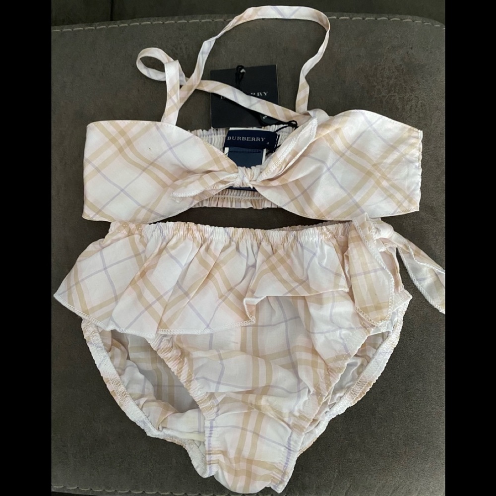 AUTHENTIC Burberry Pink Infant Girl Bikini Swimsuit